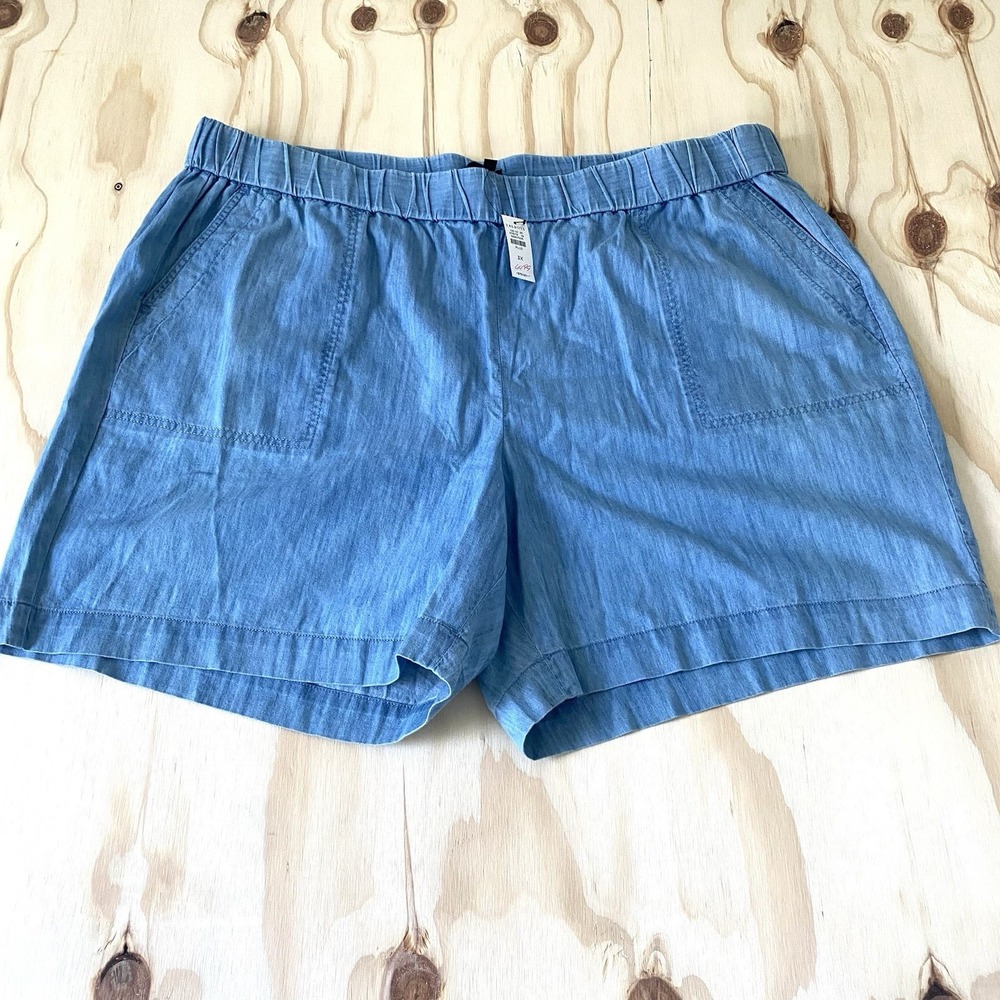 Talbots blue pull on shorts size 3xl  women's 7"inseam